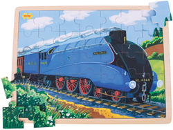 BigJigs houten puzzel Mallard - trein - 35 stukjes