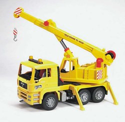 Bruder MAN camion grue jaune - véhicule de chantier jouet 1:16