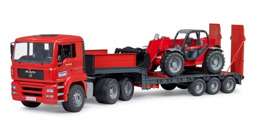 Bruder MAN TGA semi-remorque avec chargeur télescopique Manitou (02774)