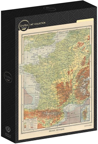 Grafika puzzle carte de France Larousse 1925 - 2000 pièces-2