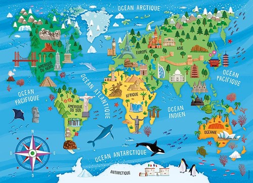 Nathan Map of the World - 100 Teile