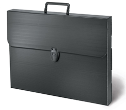 Mapac pochette de rangement Polylite A4 noire - étui imperméable avec poignée