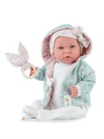 Marina - Pau babypop Ane Rabbit 45cm met zacht lijfje en haar