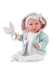 Marina - Pau babypop Ane Rabbit 45cm met zacht lijfje en haar