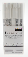 Marvy Uchida fineliner set - technische stiften 0,3mm 5 kleuren