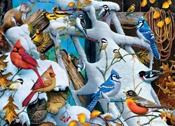 Master Pieces legpuzzel Audubon sneeuwvogels 1000 stukjes puzzelplezier