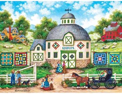Master Pieces puzzle Heartland Collection quilt barn 500 pièces carton