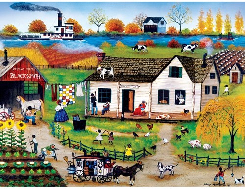 Master Pieces puzzle Homegrown Old Peddler Man 750 pièces