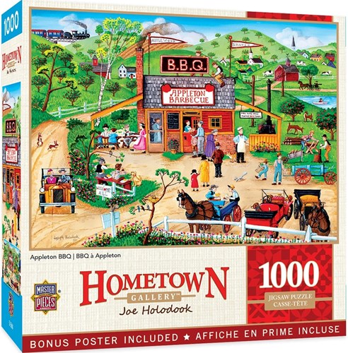 Master Pieces puzzle Hometown Gallery Appleton BBQ 1000 pièces-2