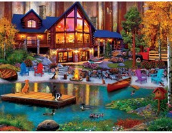 Master Pieces legpuzzel Lazy Days Cabin in the Cove 750 stukjes puzzelplezier