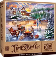 Master Pieces legpuzzel Time Away avond schaatsen 1000 stukjes puzzel-2
