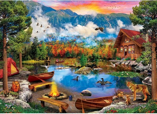 Master Pieces legpuzzel Sunset Canoe 1000 stukjes volwassenen