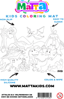 Matta Kids - Dino bos - Herbruikbare Kleurplaat en Veegplacemat-2