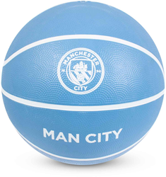 Team Merchandise ballon de basket Manchester City taille 7 bleu caoutchouc