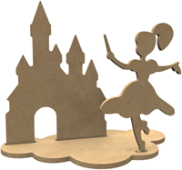 Gomille MDF figuren feeën set - knutsel speelgoed 24x20 cm