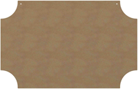 Gomille MDF figuur decoratieplaat afgeronde hoeken 58 cm multicolor