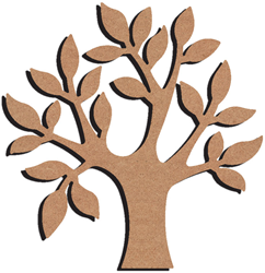 Gomille décoration arbre MDF à décorer 26 cm multicolore