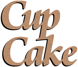 Gomille MDF figuur cupcake knutseldecoratie 58 cm creatief speelgoed