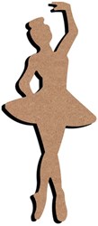 Gomille MDF figuur danseres knutsel speelgoed 26 cm multicolor