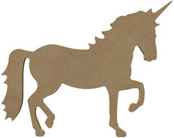 Gomille MDF figuur eenhoorn knutsel speelgoed 26 cm decoratie