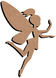 Gomille MDF figuur fee knutseldecoratie 26 cm multicolor