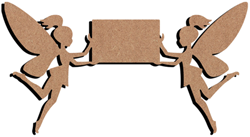 Gomille MDF figuur feeen naambord 58 cm creatief speelgoed