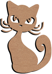 Gomille MDF figuur kat 26 cm knutseldecoratie creatief