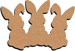 Gomille décoration créative lapin MDF 26 cm à personnaliser
