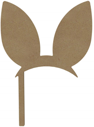 Gomille MDF figuur knutsel speelgoed konijnenoren 26 cm decoratie
