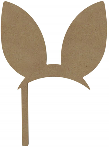 Gomille MDF figuur knutsel speelgoed konijnenoren 26 cm decoratie