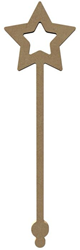 Gomille baguette magique figure MDF 34 cm décoration créative
