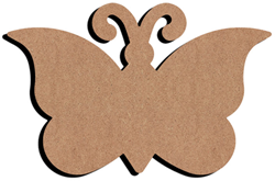 Gomille décoration papillon MDF à décorer 26 cm multicolore