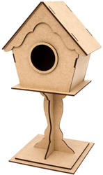 Hobbygroep kit créative nichoir en MDF jouet créatif 15x15x32 cm