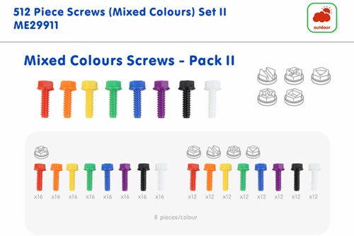 Eduplay bouwspeelgoed STEM accessoire 512 schroeven set