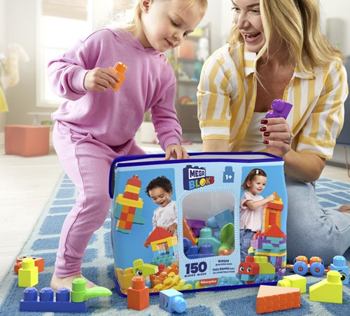 Mattel Mega Bloks blocs de construction - Grand sac de rangement 150 pièces jouet coloré-3
