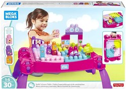 Mattel table de jeu blocs de construction rose - table d'apprentissage et de jeu