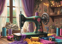 Trefl puzzle 1000 pièces atelier de couture carton vert adultes