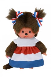 Monchhichi pop meisje knuffel 20cm Nederlands - pluche speelgoed