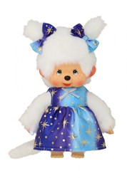 Monchhichi knuffel meisje Starlight 20cm - zachte pluche pop