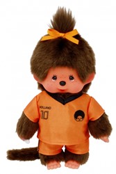 Monchhichi pop voetbal meisje 20cm - knuffel speelgoed pop