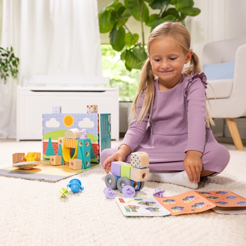 Spin Master houten blokkenset Blockables stad speelset 73-delig-2