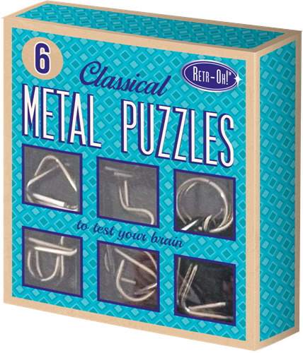 Retr-Oh 6 metalen brein puzzels / iq puzzel / breinbrekers spelletjes voor volwassenen & kinderen-2