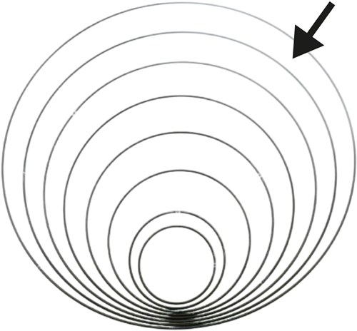 Hobbygroep anneau métallique noir - anneau créatif 35cm