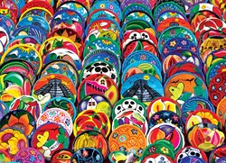 Eurographics puzzel Mexican Ceramic Plates - 1000 stukjes