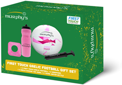 Murphy's Gaelic Football cadeau set - beginners voetbal roze - inclusief accessoires