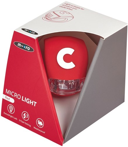 Micro lampe LED deluxe rouge - éclairage trottinette et vélo-2
