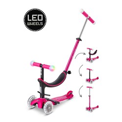 Micro step Micro Mini2Grow Deluxe LED roze - verstelbaar en duurzaam