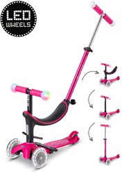 Micro step Micro Mini2Grow Deluxe LED roze - verstelbaar en duurzaam