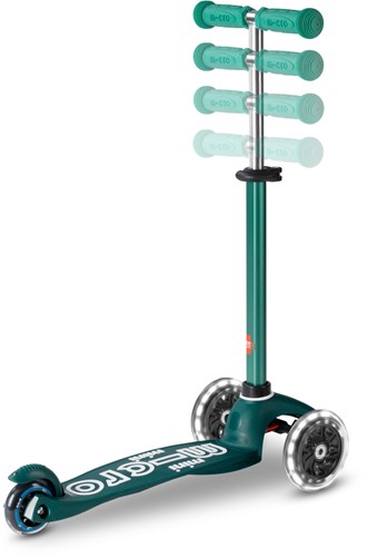 Micro kinderstep Mini Micro Deluxe ECO LED groen - verstelbaar en duurzaam-3