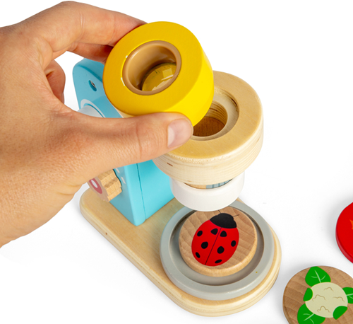 BigJigs microscope en bois jouet éducatif pour enfants - bois FSC-3